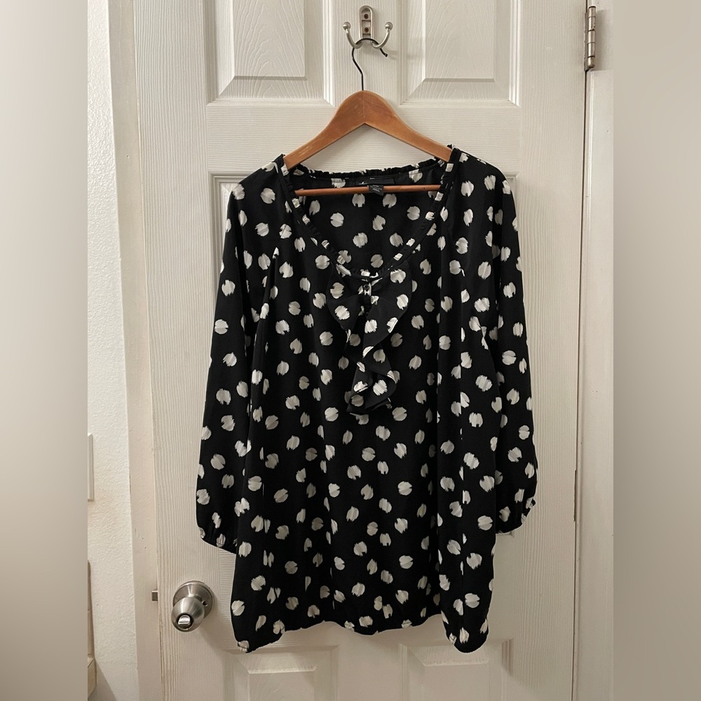 Lane Bryant Black and White Patterned Top